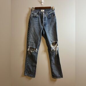 AGOLDE Women's Jeans Size 25 Lana Distressed Vintage Ripped Straight Leg